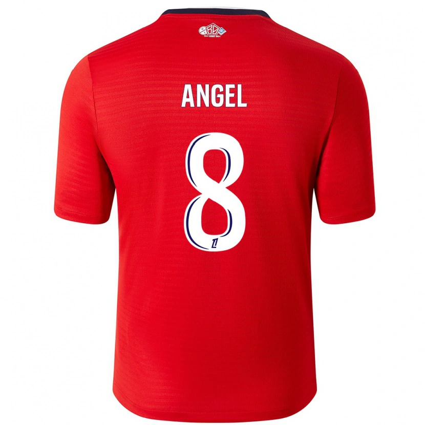 Danxen Mujer Camiseta Angel Gomes #8 Rojo Blanco 1ª Equipación 2024/25 La Camisa México