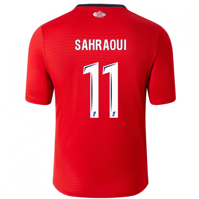Danxen Mujer Camiseta Osame Sahraoui #11 Rojo Blanco 1ª Equipación 2024/25 La Camisa México