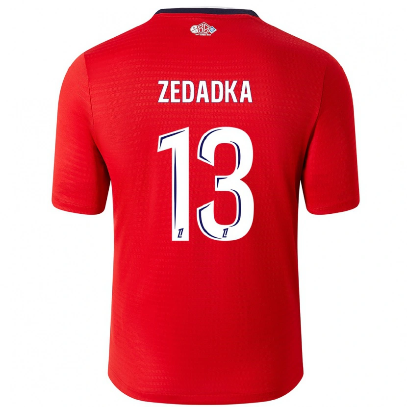 Danxen Mujer Camiseta Akim Zedadka #13 Rojo Blanco 1ª Equipación 2024/25 La Camisa México