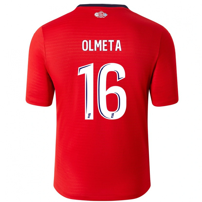 Danxen Mujer Camiseta Lisandru Olmeta #16 Rojo Blanco 1ª Equipación 2024/25 La Camisa México