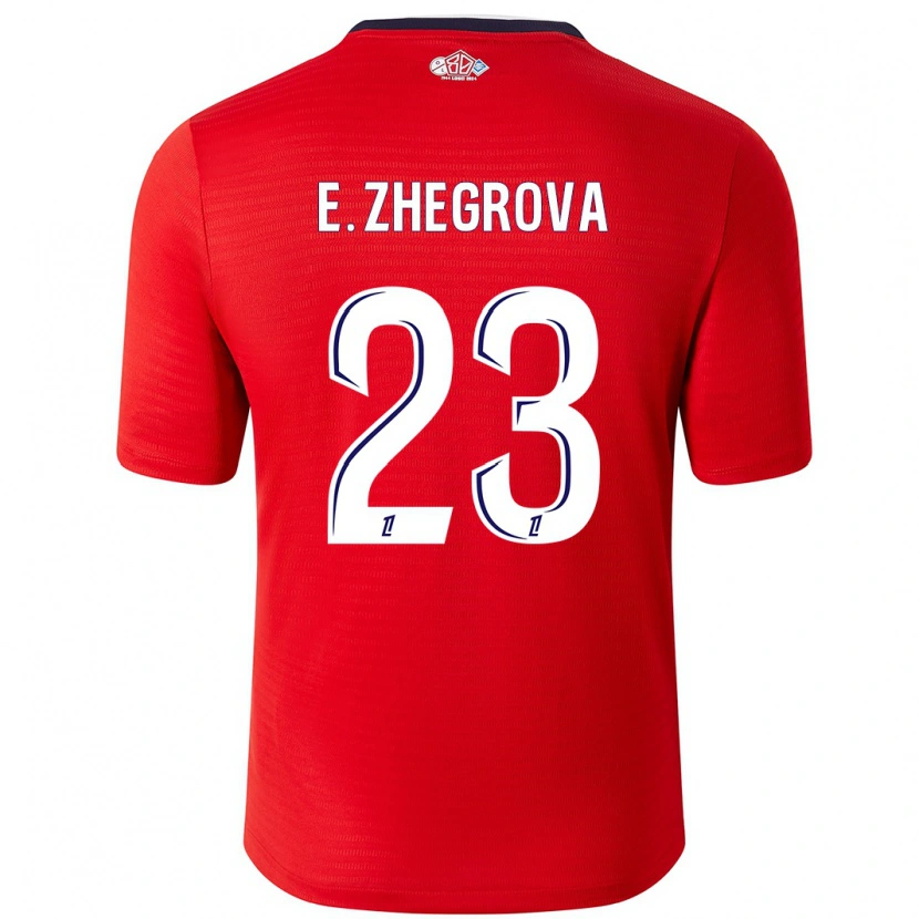 Danxen Mujer Camiseta Edon Zhegrova #23 Rojo Blanco 1ª Equipación 2024/25 La Camisa México