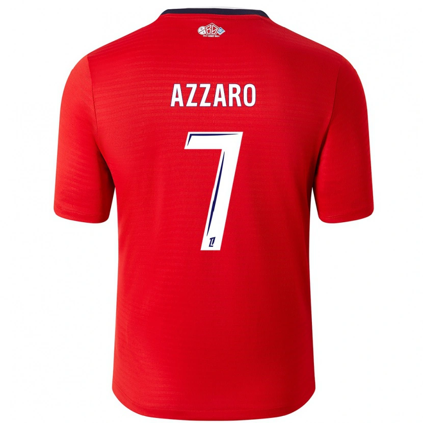 Danxen Mujer Camiseta Lorena Azzaro #7 Rojo Blanco 1ª Equipación 2024/25 La Camisa México