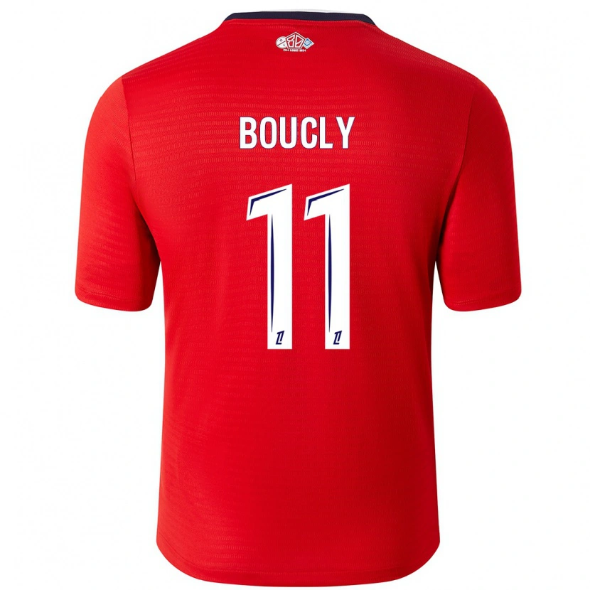 Danxen Mujer Camiseta Maïté Boucly #11 Rojo Blanco 1ª Equipación 2024/25 La Camisa México