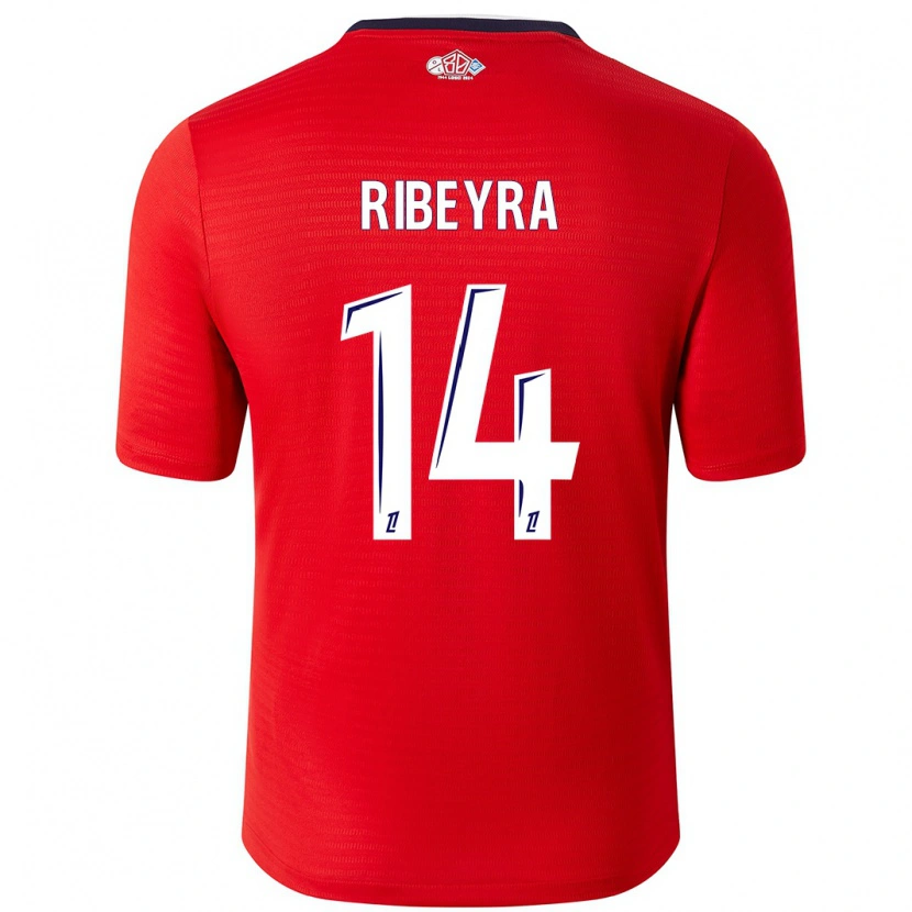Danxen Mujer Camiseta Anaïs Ribeyra #14 Rojo Blanco 1ª Equipación 2024/25 La Camisa México