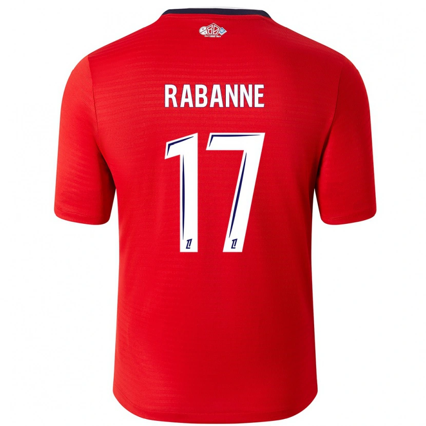 Danxen Mujer Camiseta Julie Rabanne #17 Rojo Blanco 1ª Equipación 2024/25 La Camisa México