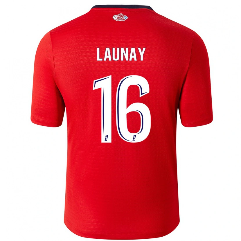 Danxen Mujer Camiseta Elisa Launay #16 Rojo Blanco 1ª Equipación 2024/25 La Camisa México