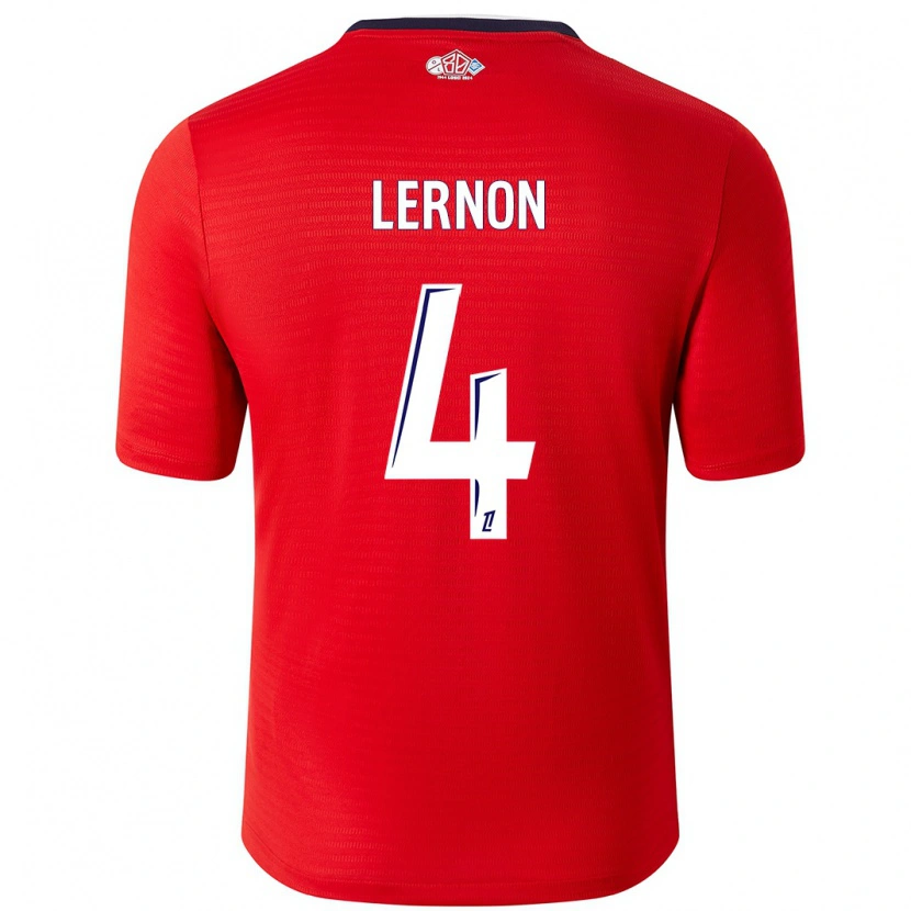 Danxen Mujer Camiseta Jessica Lernon #4 Rojo Blanco 1ª Equipación 2024/25 La Camisa México