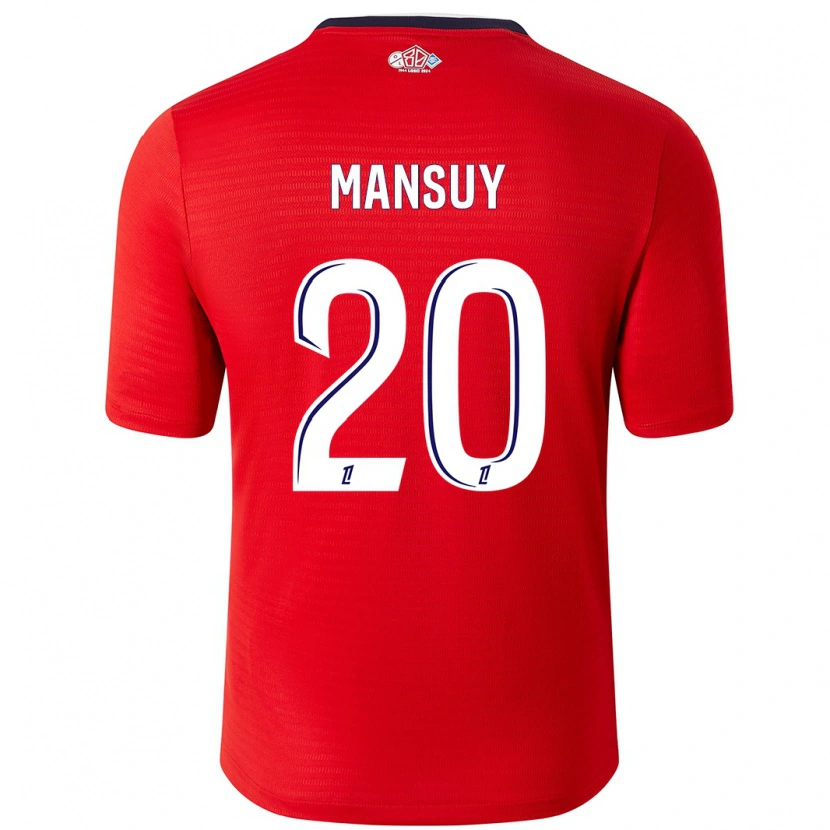 Danxen Mujer Camiseta Heloise Mansuy #20 Rojo Blanco 1ª Equipación 2024/25 La Camisa México
