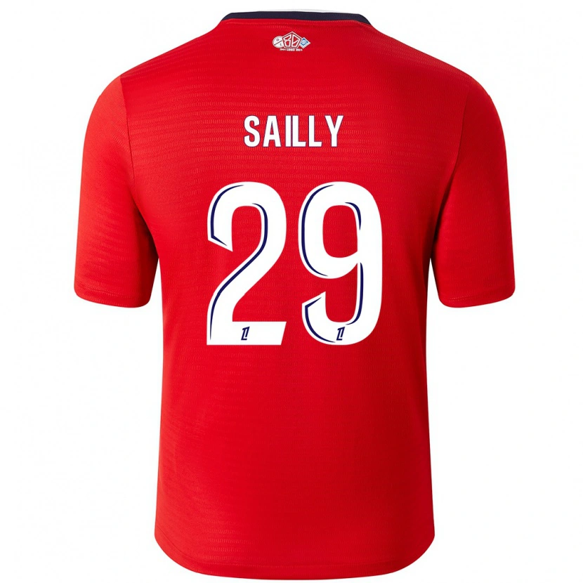 Danxen Mujer Camiseta Charlotte Sailly #29 Rojo Blanco 1ª Equipación 2024/25 La Camisa México