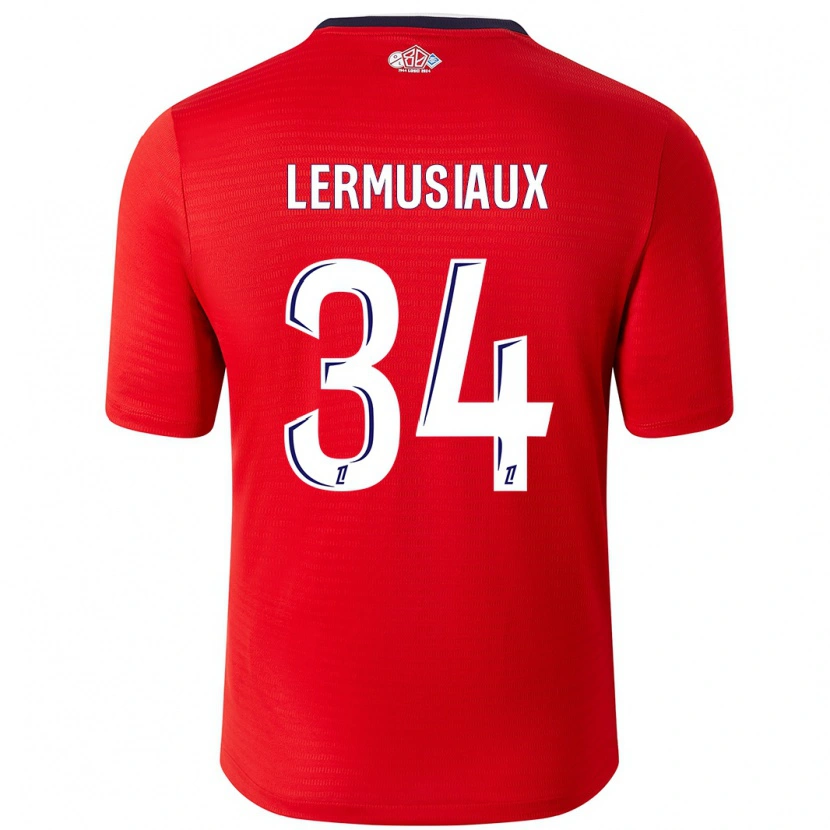 Danxen Mujer Camiseta Chrystal Lermusiaux #34 Rojo Blanco 1ª Equipación 2024/25 La Camisa México