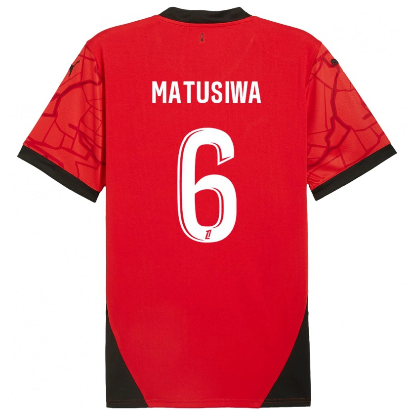 Danxen Mujer Camiseta Azor Matusiwa #6 Rojo Negro 1ª Equipación 2024/25 La Camisa México