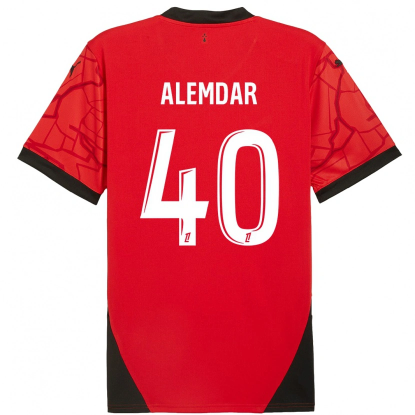 Danxen Mujer Camiseta Doğan Alemdar #40 Rojo Negro 1ª Equipación 2024/25 La Camisa México