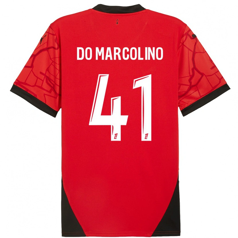 Danxen Mujer Camiseta Alan Do Marcolino #41 Rojo Negro 1ª Equipación 2024/25 La Camisa México