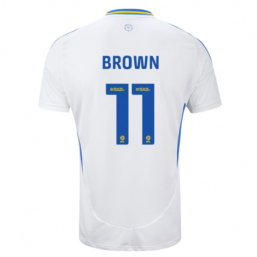 Danxen Mujer Camiseta Abbie Brown #11 Blanco Azul 1ª Equipación 2024/25 La Camisa México