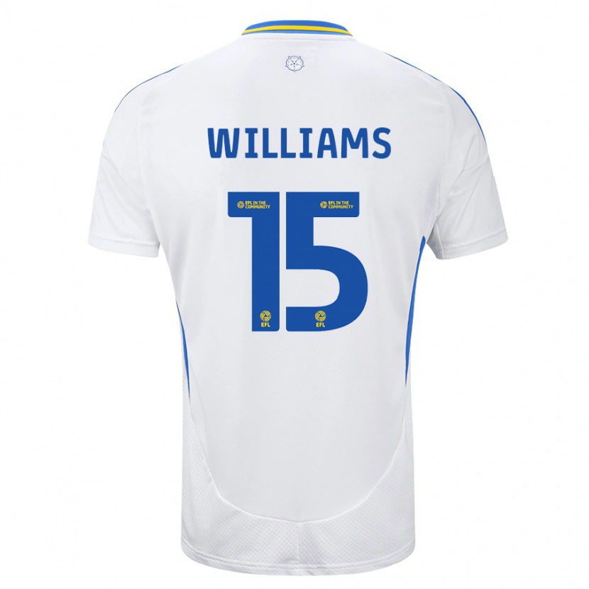 Danxen Mujer Camiseta Paige Williams #15 Blanco Azul 1ª Equipación 2024/25 La Camisa México
