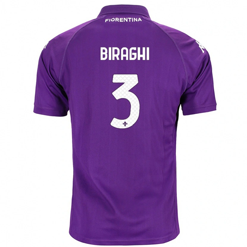 Danxen Mujer Camiseta Cristiano Biraghi #3 Morado 1ª Equipación 2024/25 La Camisa México