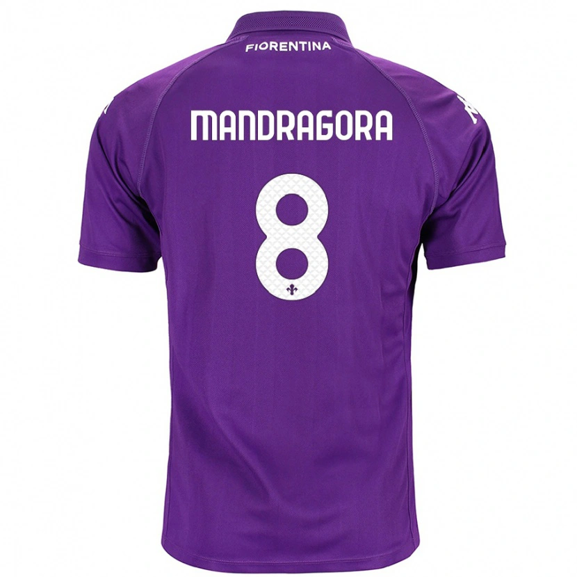 Danxen Mujer Camiseta Rolando Mandragora #8 Morado 1ª Equipación 2024/25 La Camisa México