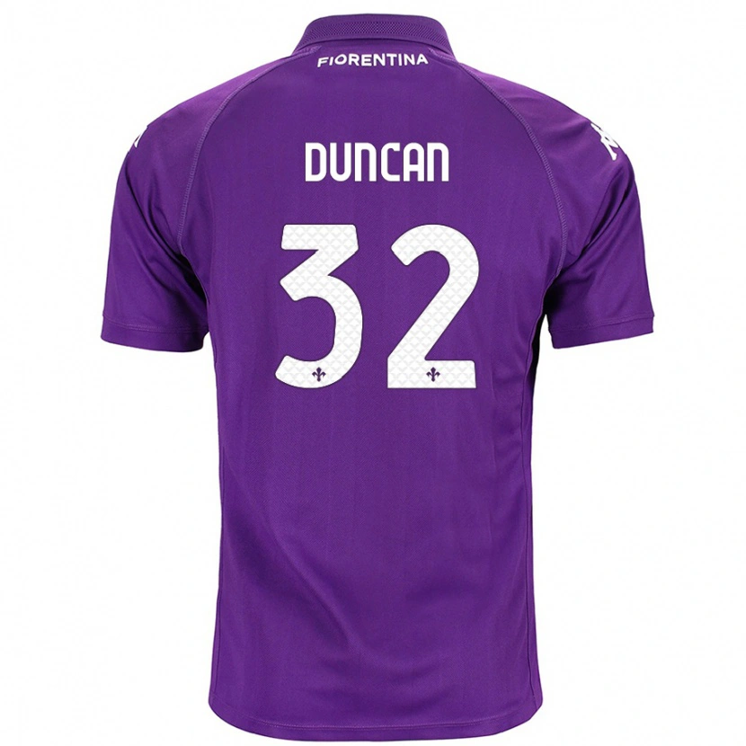 Danxen Mujer Camiseta Alfred Duncan #32 Morado 1ª Equipación 2024/25 La Camisa México