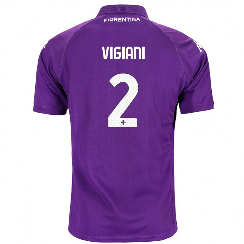 Danxen Mujer Camiseta Lorenzo Vigiani #2 Morado 1ª Equipación 2024/25 La Camisa México