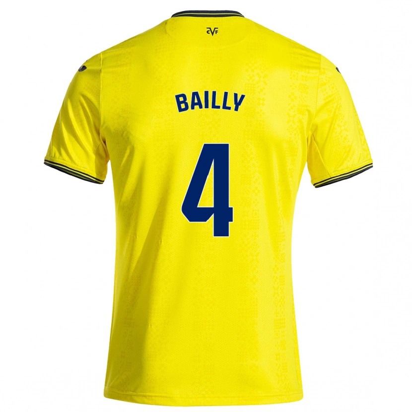 Danxen Mujer Camiseta Eric Bailly #4 Amarillo Negro 1ª Equipación 2024/25 La Camisa México