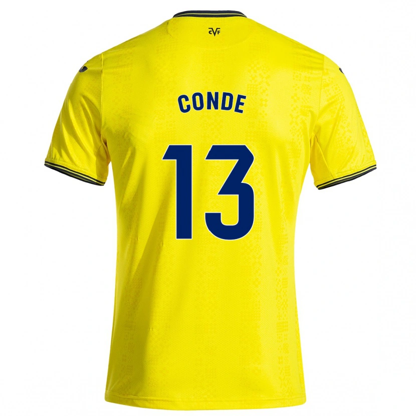 Danxen Mujer Camiseta Diego Conde #13 Amarillo Negro 1ª Equipación 2024/25 La Camisa México