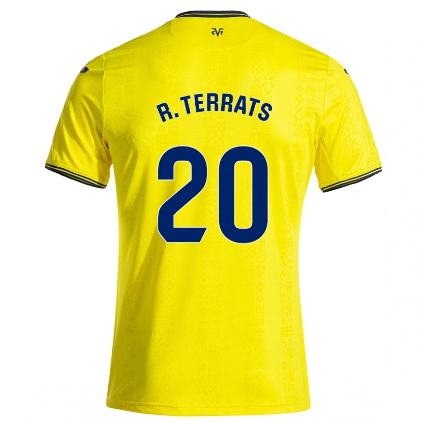 Danxen Mujer Camiseta Ramón Terrats #20 Amarillo Negro 1ª Equipación 2024/25 La Camisa México
