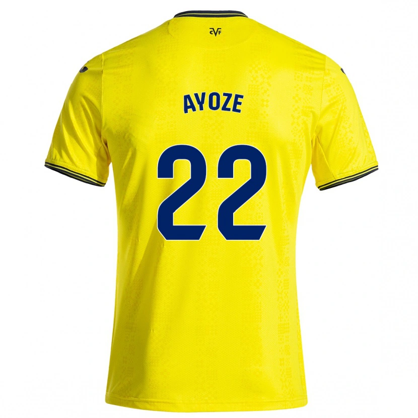 Danxen Mujer Camiseta Ayoze Pérez #22 Amarillo Negro 1ª Equipación 2024/25 La Camisa México