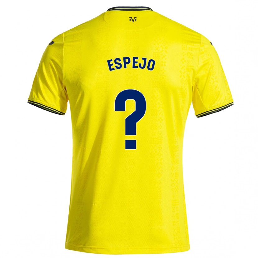Danxen Mujer Camiseta Jesús Espejo #0 Amarillo Negro 1ª Equipación 2024/25 La Camisa México
