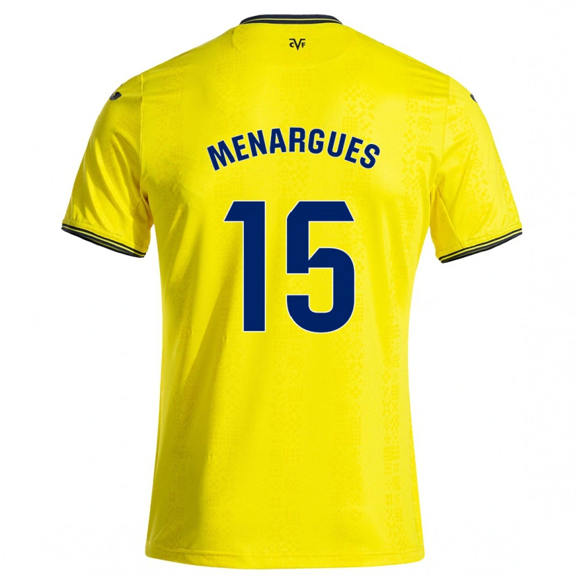 Danxen Mujer Camiseta Joseda Menargues #15 Amarillo Negro 1ª Equipación 2024/25 La Camisa México