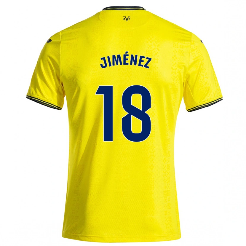 Danxen Mujer Camiseta Alex Jiménez #18 Amarillo Negro 1ª Equipación 2024/25 La Camisa México