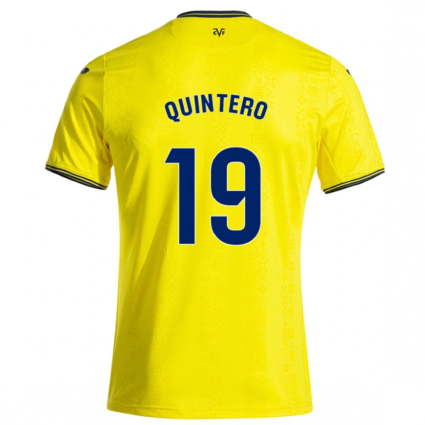 Danxen Mujer Camiseta Luis Quintero #19 Amarillo Negro 1ª Equipación 2024/25 La Camisa México