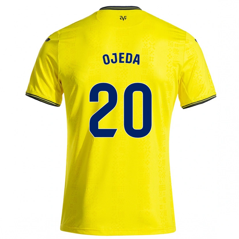 Danxen Mujer Camiseta Thiago Ojeda #20 Amarillo Negro 1ª Equipación 2024/25 La Camisa México