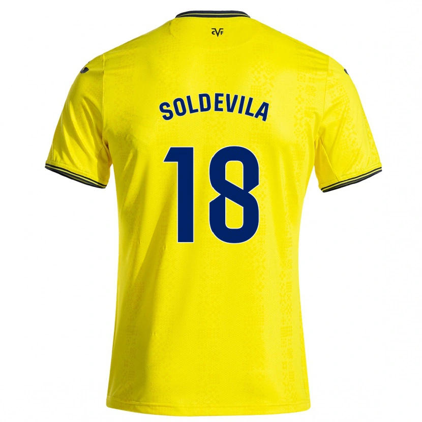 Danxen Mujer Camiseta Paola Soldevila #18 Amarillo Negro 1ª Equipación 2024/25 La Camisa México