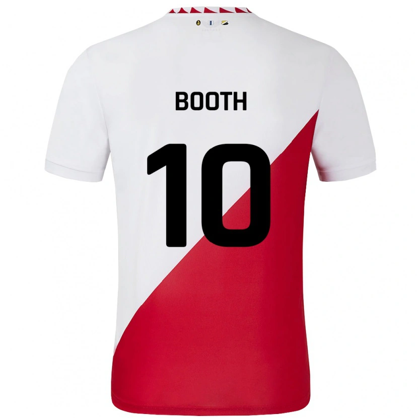 Danxen Mujer Camiseta Taylor Booth #10 Blanco Rojo 1ª Equipación 2024/25 La Camisa México