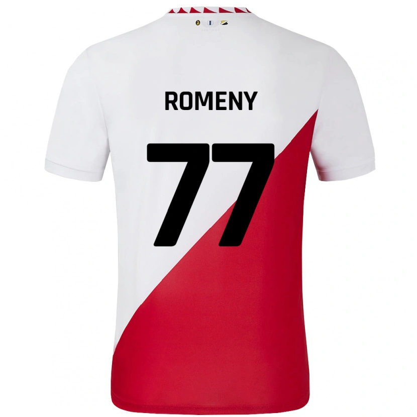 Danxen Mujer Camiseta Ole Romeny #77 Blanco Rojo 1ª Equipación 2024/25 La Camisa México