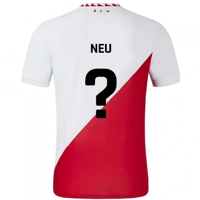 Danxen Mujer Camiseta Luca Neu #0 Blanco Rojo 1ª Equipación 2024/25 La Camisa México