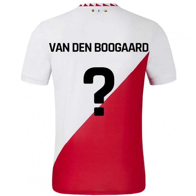 Danxen Mujer Camiseta Brian Van Den Boogaard #0 Blanco Rojo 1ª Equipación 2024/25 La Camisa México