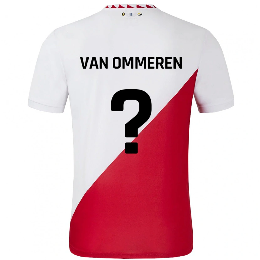 Danxen Mujer Camiseta Jaygo Van Ommeren #0 Blanco Rojo 1ª Equipación 2024/25 La Camisa México