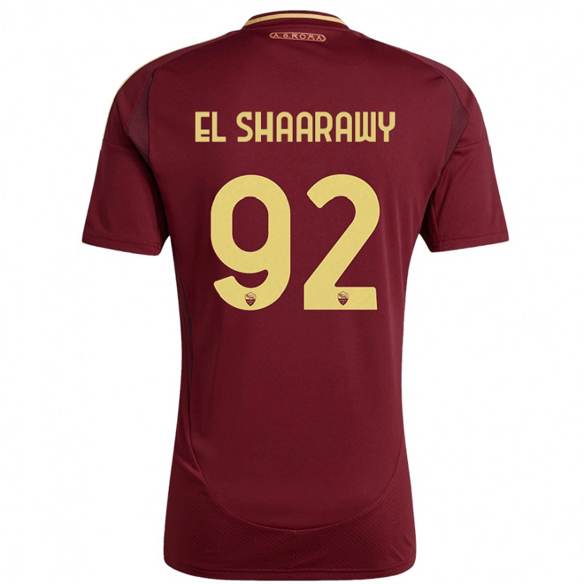 Danxen Mujer Camiseta Stephan El Shaarawy #92 Rojo Marrón Dorado 1ª Equipación 2024/25 La Camisa México