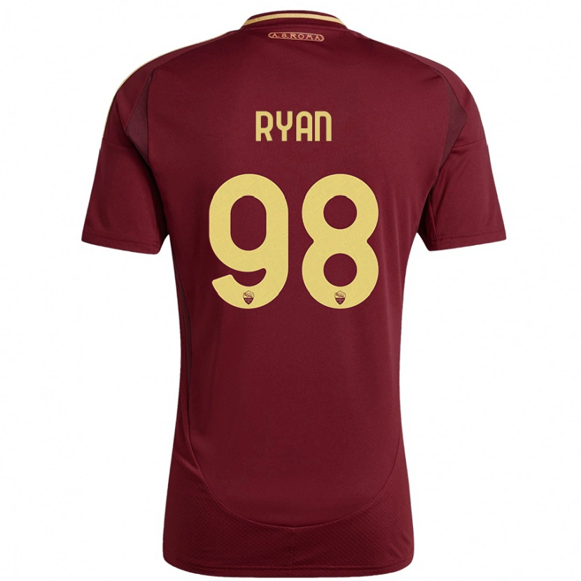 Danxen Mujer Camiseta Mathew Ryan #98 Rojo Marrón Dorado 1ª Equipación 2024/25 La Camisa México