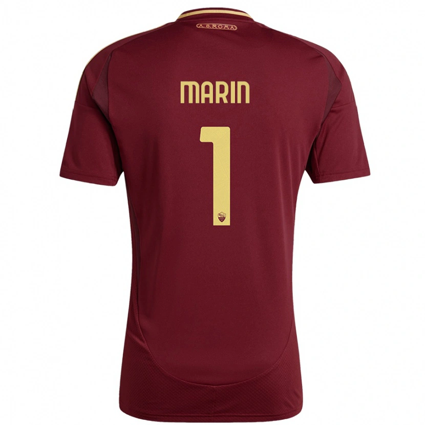 Danxen Mujer Camiseta Renato Marin #1 Rojo Marrón Dorado 1ª Equipación 2024/25 La Camisa México
