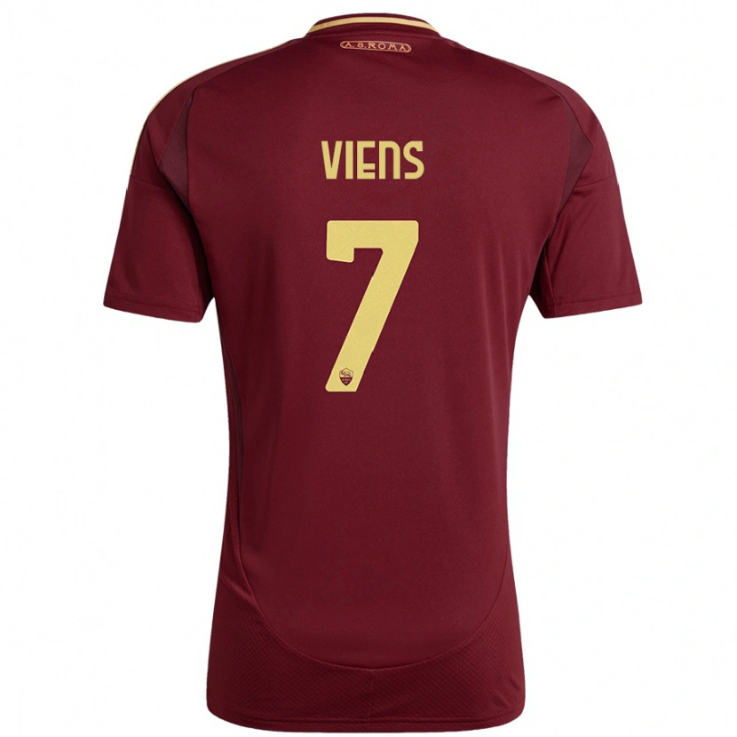 Danxen Mujer Camiseta Evelyne Viens #7 Rojo Marrón Dorado 1ª Equipación 2024/25 La Camisa México