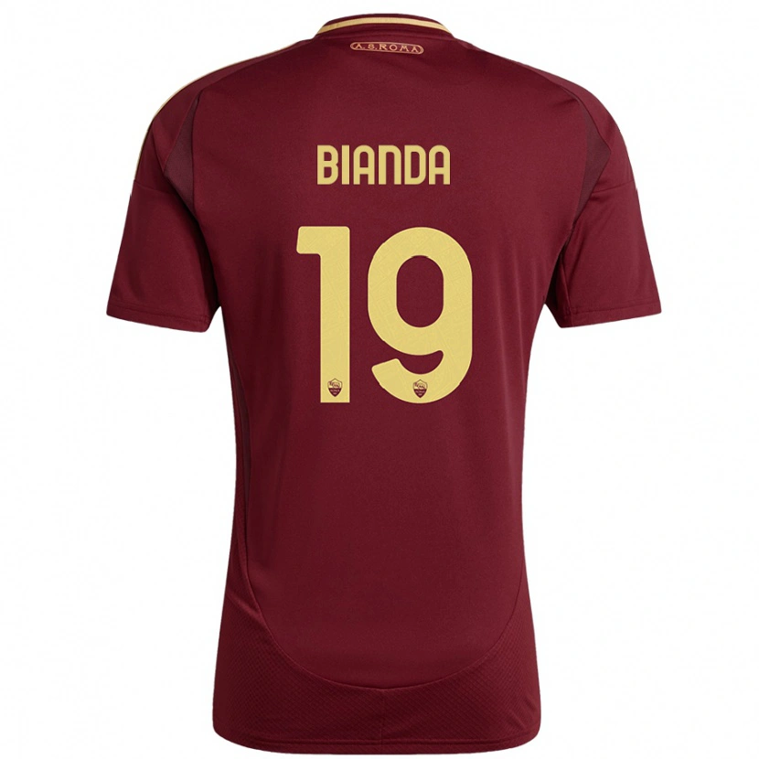 Danxen Mujer Camiseta William Bianda #19 Rojo Marrón Dorado 1ª Equipación 2024/25 La Camisa México