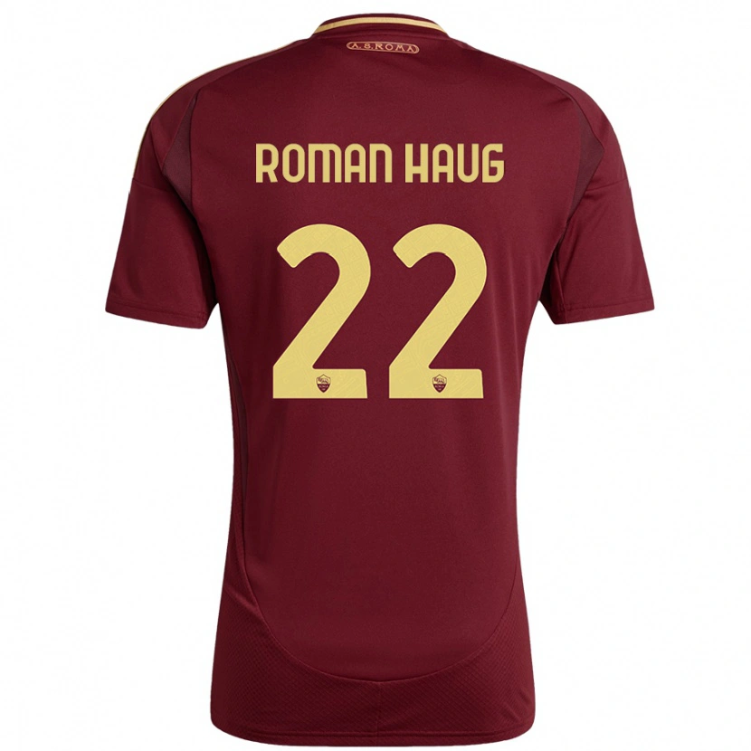Danxen Mujer Camiseta Sophie Roman Haug #22 Rojo Marrón Dorado 1ª Equipación 2024/25 La Camisa México