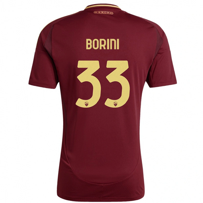 Danxen Mujer Camiseta Joyce Borini #33 Rojo Marrón Dorado 1ª Equipación 2024/25 La Camisa México
