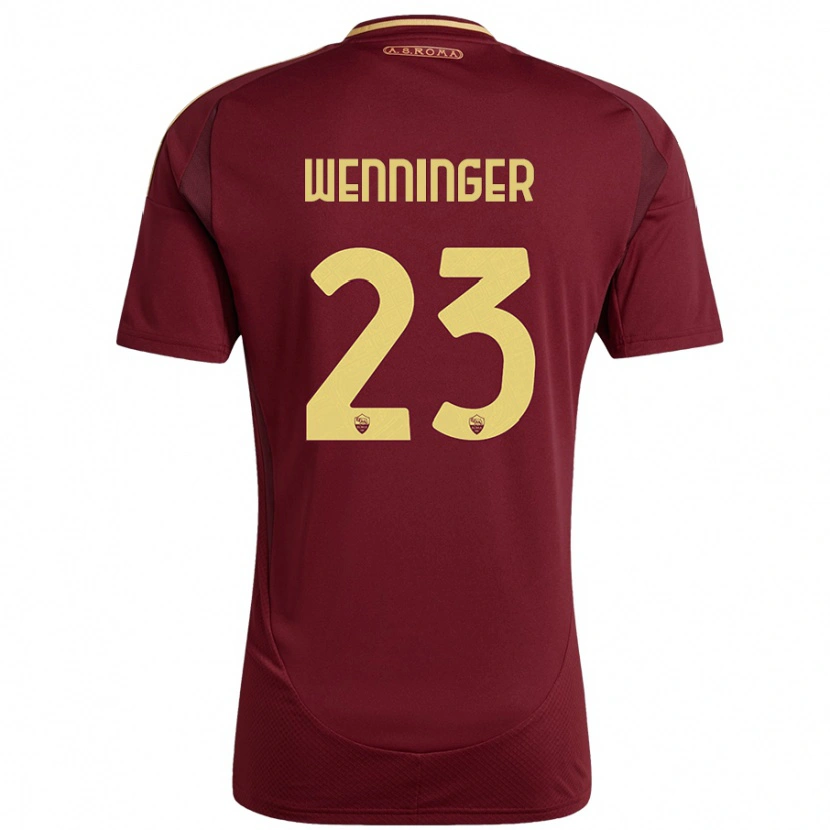 Danxen Mujer Camiseta Carina Wenninger #23 Rojo Marrón Dorado 1ª Equipación 2024/25 La Camisa México