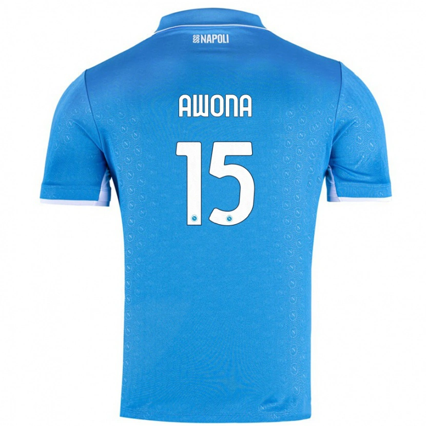 Danxen Mujer Camiseta Aurelle Awona #15 Azul Cielo 1ª Equipación 2024/25 La Camisa México