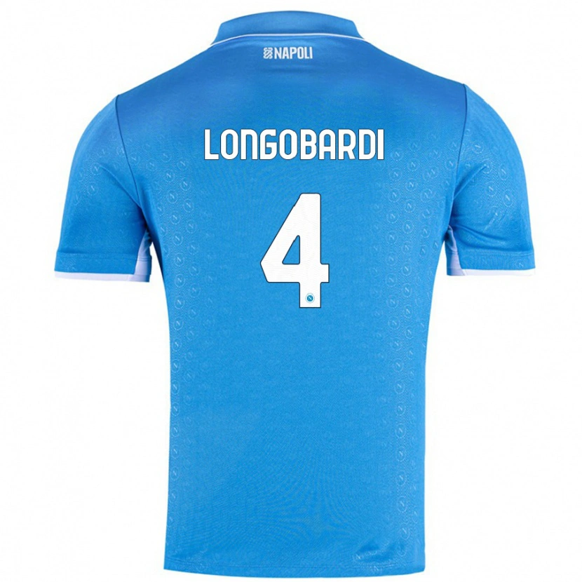 Danxen Mujer Camiseta Salvatore Longobardi #4 Azul Cielo 1ª Equipación 2024/25 La Camisa México