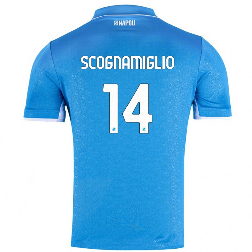 Danxen Mujer Camiseta Fabio Scognamiglio #14 Azul Cielo 1ª Equipación 2024/25 La Camisa México