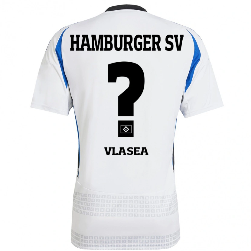 Danxen Mujer Camiseta Lucian-Octavian Vlasea #0 Blanco Azul 1ª Equipación 2024/25 La Camisa México